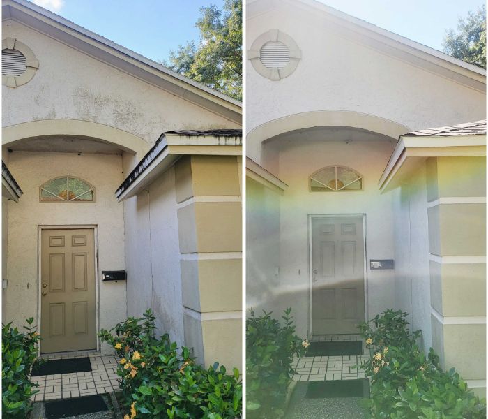 Freshly cleaned Sarasota home exterior